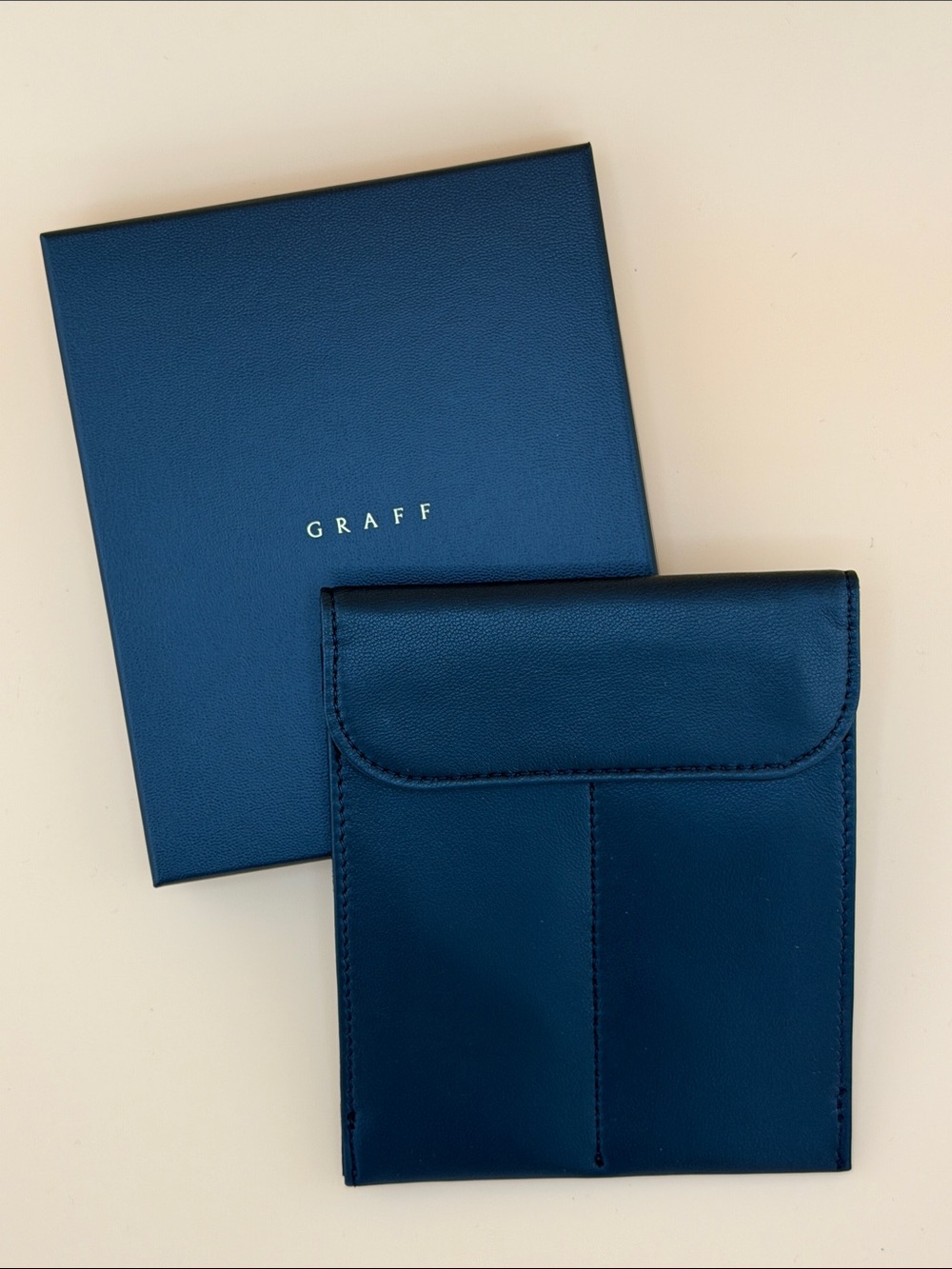 GRAFF Black Leather Jewelry Travel Pouch